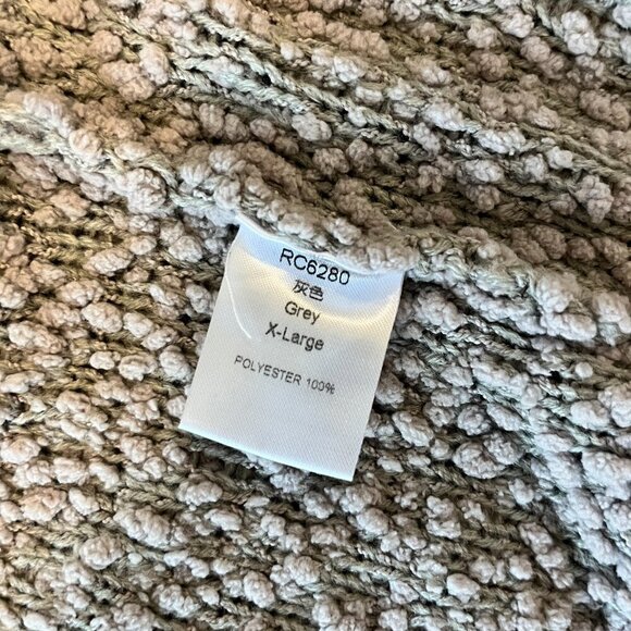 Womens Cream Fuzzy Sweater Cardigan - XL - Picture 6 of 6